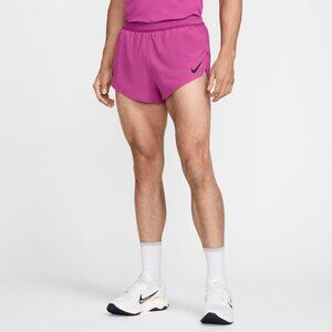 Nike AeroSwift Dri-FIT ADV 2" Brief-Lined Running Shorts Purple Fuchsia Size Lg